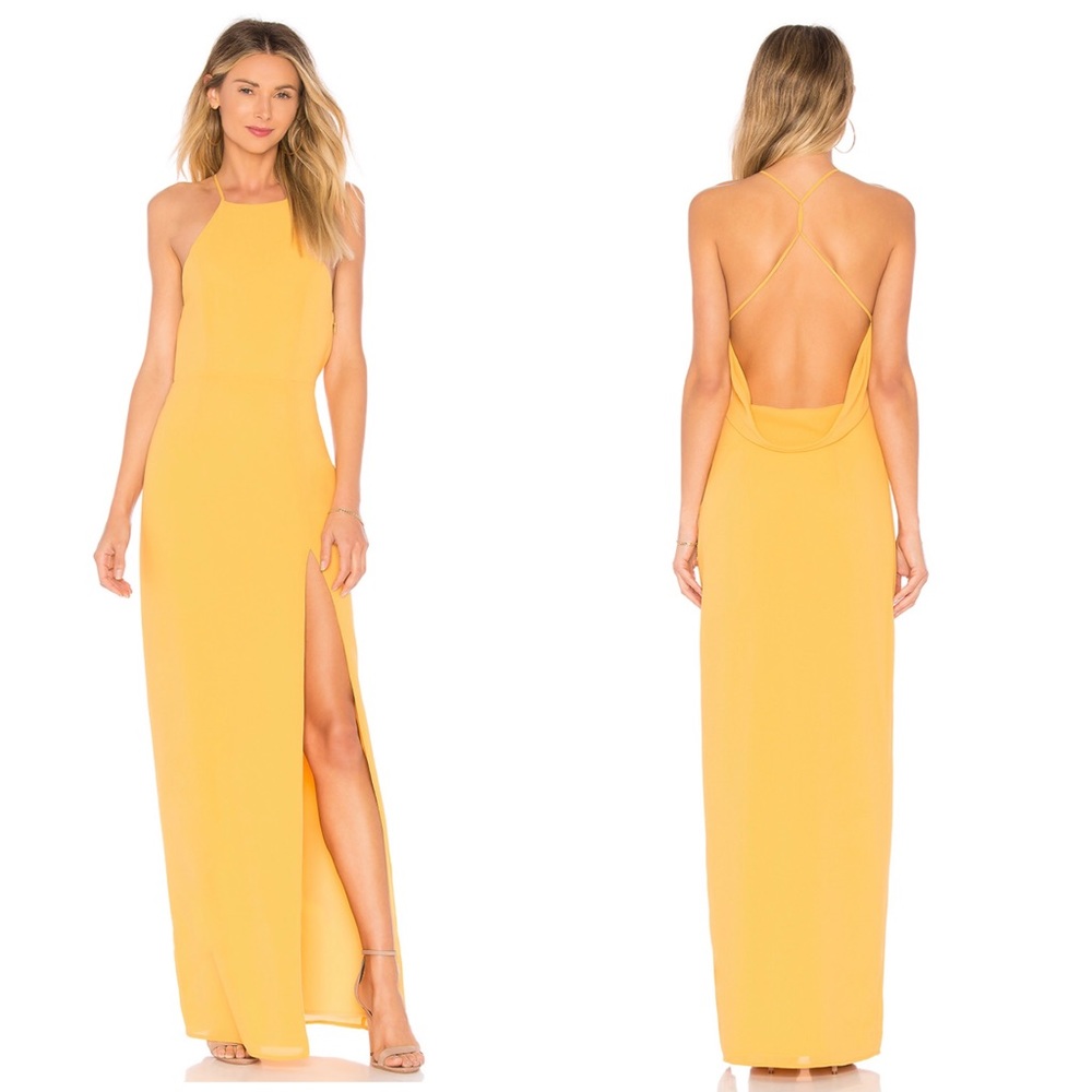 Lovers + Friends Yellow Maxi Dress